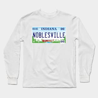 Noblesville Indiana License Plate Long Sleeve T-Shirt